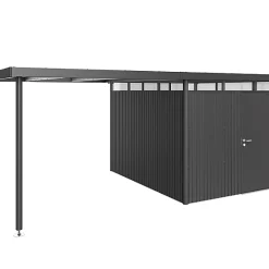 Castorama Auvent Taille L Biohort En Métal Coloris Gris Foncé Métallique Pour Abris De Jardin Série HighLine H5