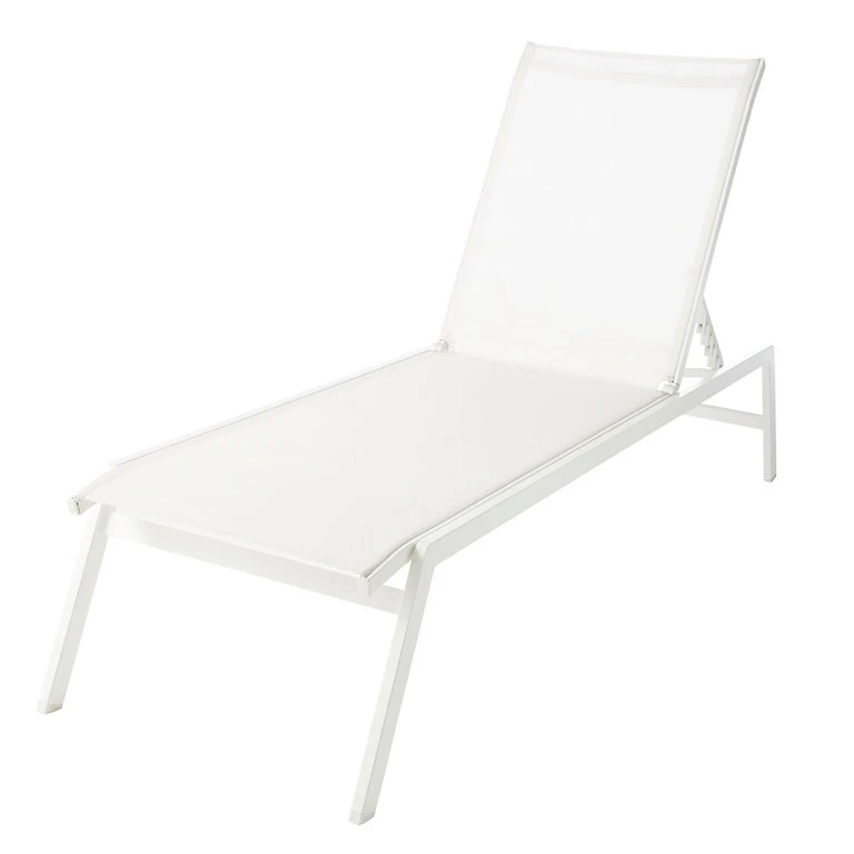 Castorama Bain De Soleil En Métal Et Toile GoodHome Batz Blanc 1 Castorama Bain De Soleil En Métal Et Toile GoodHome Batz Blanc