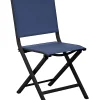 Castorama Chaise De Jardin En Aluminium Proloisirs Thema Graphite Et Bleu