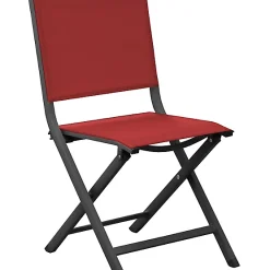 Castorama Chaise De Jardin En Aluminium Proloisirs Thema Gris Et Rouge