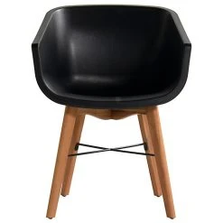 Castorama Chaise De Jardin En Résine Amalia Noire (lot De 2)