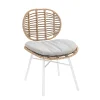 Castorama Chaise Résine Pied Acier Blanc Flores