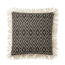 Castorama Coussin Tissé Blooma Denia Noir Et Blanc 45 X 45 Cm