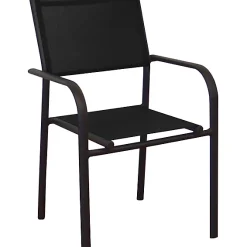 Castorama Fauteuil De Jardin En Aluminium Et Toile Proloisirs Duca Graphite Et Noir