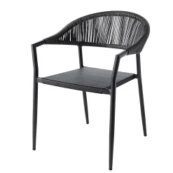 Castorama Fauteuil De Jardin En Métal Et Corde GoodHome Coline Noir