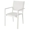 Castorama Fauteuil De Jardin En Métal Et Toile GoodHome Batz Blanc