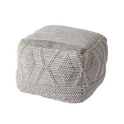 Castorama Pouf Blooma Rural 50 X 50 X 40 Cm Bleu/gris