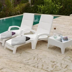 Castorama Table Basse De Jardin Polypropylène Océan Blanc 58 X 48 Cm