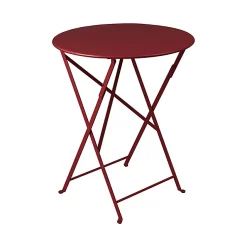 Castorama Table De Jardin En Métal Fermob Bistro ø60 Cm Piment