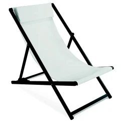 Castorama Transat Alu Et Textilène Santiago Blanc