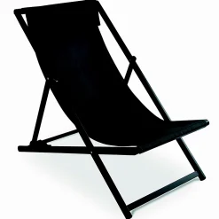 Castorama Transat Alu Et Textilène Santiago Noir